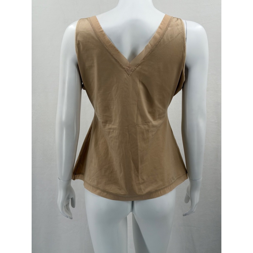 Spanx Top Womens 2X Tan Sleeveless Simplicity Tank V-Neck Stretch Slim Shapewear - Picture 5 of 10